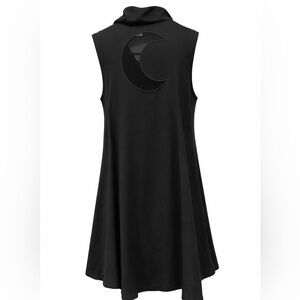 Killstar Black Sleeveless Button-Down Dress